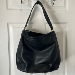 Cole Haan Leather Hobo Bag. Black. Size Large